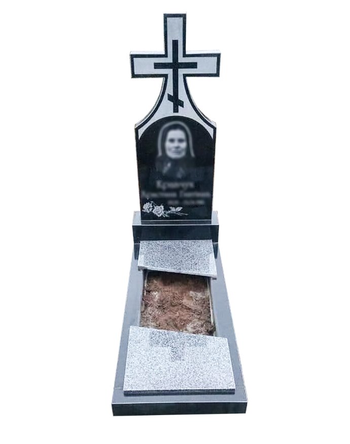 Одинарний памʼятник з граніту — модель №84