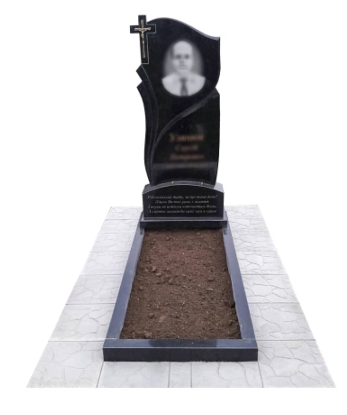 Одинарний памʼятник з граніту